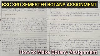 Bsc 2nd Year 3rd Semester Botany Assignment  Easy way to Make Botany Assignment📗Botany Assignments [upl. by Tait]