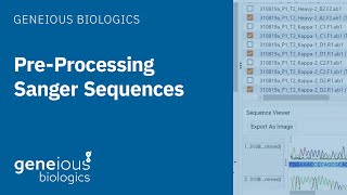 Geneious Biologics PreProcessing Sanger Sequences [upl. by Llegna113]