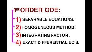 First order Ordinary Differential Equations [upl. by Yi]