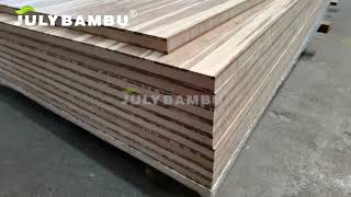 JULYBAMBUs 3 4 Inch tiger strand plywood 2440mm X 1220mm bamboo panel [upl. by Nonaihr]