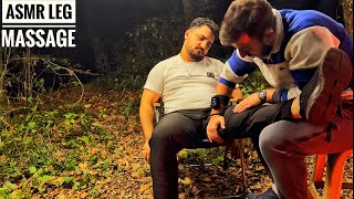 ASMR MASSAGE • Hot massage in the cold forest • Turkish Barber [upl. by Odel433]