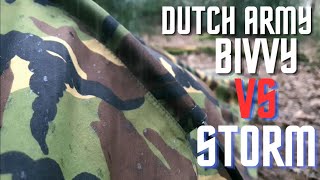 Dutch Army Hooped Bivvy Rain Test In A Storm [upl. by Phila383]