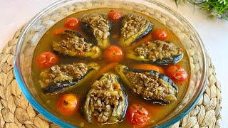 Stuffed Eggplant Recipe  How To Make Syrian Munazalah [upl. by Cecily]