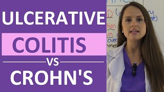 Crohns Disease vs Ulcerative Colitis Nursing  Crohns vs Colitis Chart Symptoms Treatment [upl. by Nemrak]