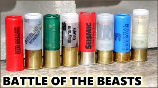 The Ultimate 12ga Slug Cinder Block Test Factory Rounds [upl. by Yenahs]