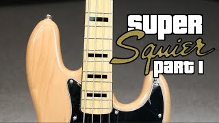 Super Squier Part 1 70s Vintage Modified Jazz Bass [upl. by Dev]