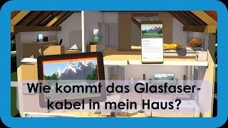 Wie kommt das Glasfaserkabel in mein Haus [upl. by Nnylsia]