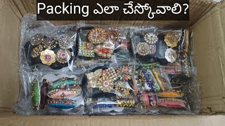 customised silk thread saree pins amp hair bands amp center hair clips amp bracelet bangles packing video [upl. by Emyle]