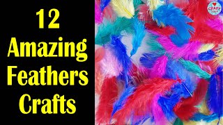 12 Amazing FEATHER Crafts  CraftStack [upl. by Hattie]