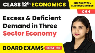 Excess and Deficient Demand in Three Sector Economy  Class 12 Economics Chapter 4  CBSE 202425 [upl. by Kaasi705]