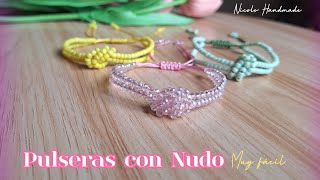 pulsera con Hilo chino y Nudo macrame diy handmade [upl. by Esinaej466]