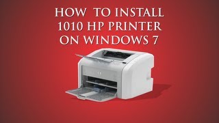 How to install HP 1010 printer on windows 7 [upl. by Reave]