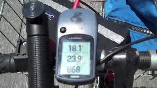 Gas Motor Bicycle speed run with Golden Eagle kit powered bike [upl. by Sibley]