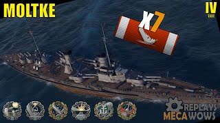 Moltke 7 Kills amp 116k Damage  World of Warships Gameplay [upl. by Yenduhc]