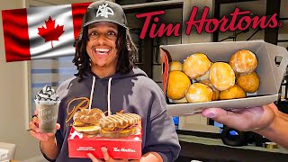 AGENT DOES A TIM HORTONS MUKBANG IN CANADA [upl. by Atalaya766]