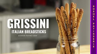 Grissini Italian Breadsticks  Kosher Pastry Chef [upl. by Ataymik]