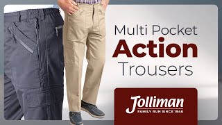 Mens Multi Pocket Action Trousers  Jolliman  JA172 [upl. by Rennoc]