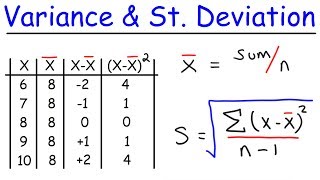 Variance and Standard Deviation With Microsoft Excel  Descriptive Statistics [upl. by Reinal98]