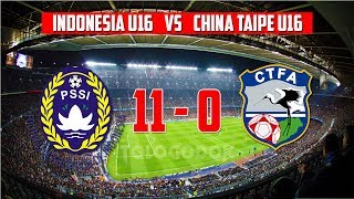 Timnas Indonesia U16 Sikat China Taipei 110 ● 1862017 [upl. by Tamer]