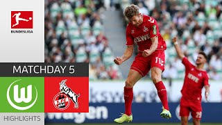 VfL Wolfsburg  1 FC Köln 24  Highlights  Matchday 5 – Bundesliga 202223 [upl. by Auliffe999]