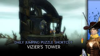 Guild Wars 2 Daily Jumping Puzzle Shortcut  Viziers Tower [upl. by Rabush299]