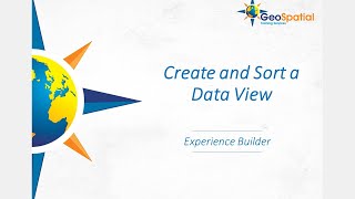 How to Create and Sort a Data View in Experience Builder [upl. by Euton]