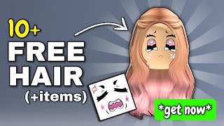 10 FREE HAIRS AND ITEMS ON ROBLOX [upl. by Iturhs]