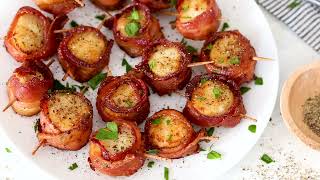 Air Fryer Bacon Wrapped Scallops [upl. by Nissa]