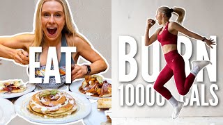 Eat 10000 Calories amp Burn it Off in 24 Hour Challenge [upl. by Nissy361]