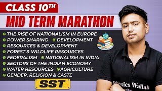 Complete CBSE Social Studies  Class 10th  MID Term in One Shot  Marathon Series 🔥 [upl. by Atir]