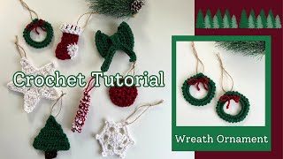 How to Crochet a Zig Zag Wreath Ornament  CrochetMAS Day 6 [upl. by Yurik]