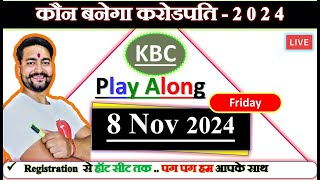 KBC Live 8 Nov Quick Answers By Saurabh Mishra [upl. by Houghton]