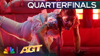 Kid Contortionist Arshiya Brings Her SCARIEST Act YET  Quarterfinals  AGT 2024 [upl. by Coats]