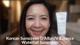 Korean Sunscreen dAlba UV Essence Waterfull Sunscreen Wear Test  Tianaa [upl. by Polk287]