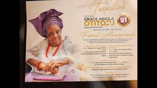 Commendation Service for Late Olori Grace Abiola Otitoju [upl. by Aivin671]