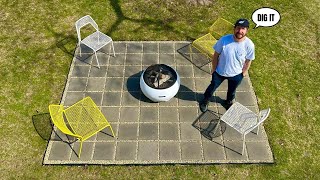 DIY Paver Patio For The Fire Pit [upl. by Yasdnil]