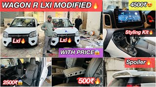 WAGONR MODIFIED LXI TO ZXI🔥WAGONR 2023 MODIFICATION🔥WAGONR 2023 GENUINE ACCESSORIES WITH PRICE🔥 [upl. by Barncard]