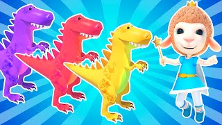 Dinosauri Colorati Magici  Cartone Animato 3D per Bambini  Dolly e Amici [upl. by Matejka]