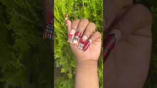 Burberry and kaws nails kawsnails burberrynails nails houstonnailtech [upl. by Elita]