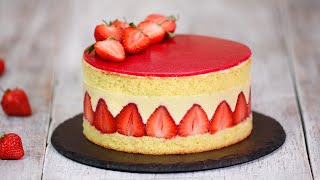 Strawberry Fraisier Cake Recipe [upl. by Aretha976]