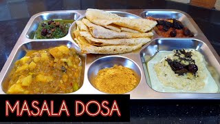 Dosa  Masala Dosa  Dosa Recipe  Indian Dosa Thali  Thali  Indian Food  Crispy Dosa [upl. by Frechette965]