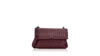 Bottega Veneta Nappa Intrecciato Olimpia Small Shoulder Bag Barolo [upl. by Shulamith]