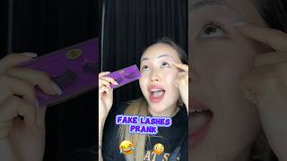 FAKE LASHES PRANK shorts iribabyworld prank [upl. by Bengt]