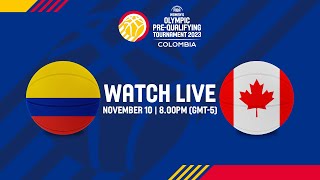 Colombia v Canada  Full Basketball Game  FIBA Women’s Olympic PreQualif Tournament Colombia 2023 [upl. by Whittaker151]