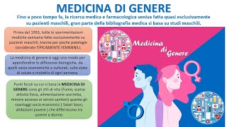 LA MEDICINA DI GENERE [upl. by Tacy947]