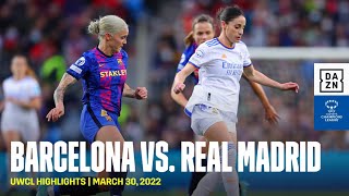 HIGHLIGHTS  Barcelona vs Real Madrid  UEFA Womens Champions League 20212022 Español [upl. by Maurer173]