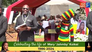 Radio Jambos Mbusi and Lion Host Jahmby Koikais funeral pen Emotional Tribute to the Reggae Queen [upl. by Biamonte562]