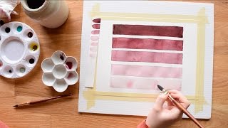 Beginner Watercolor Exercises Part 1 Transparency [upl. by Annirtak]