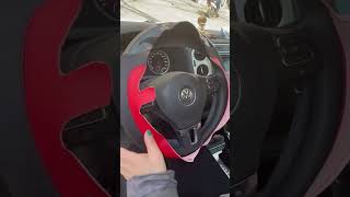 Install steering wheel cover steeringwheelcover carparts car automobile sewing diy shorts [upl. by Nirol]