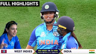 India vs West Indies Women T20 WC Full Match Highlights IND vs WI Women T20 WC Full Highlights [upl. by Casanova]